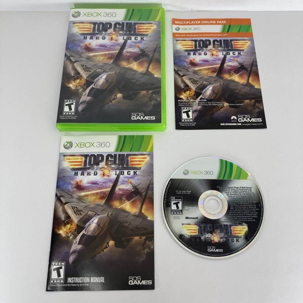 Top Gun: Hard Lock (Microsoft Xbox 360,‎ 2012) Complete - NICE CONDITION
